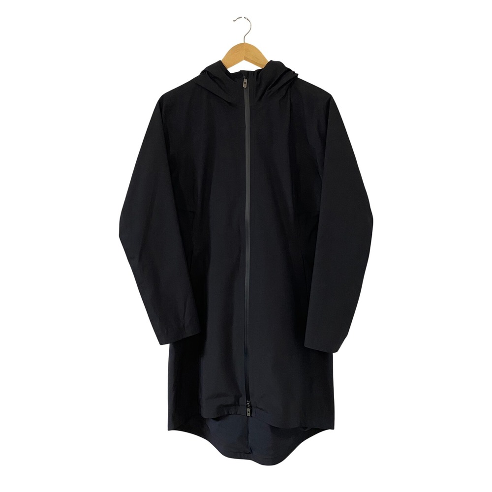 Lululemon EUC Rain Rules Jacket Black Waterproof Hooded Parka Coat Womens Size 8 - Picture 5 of 8